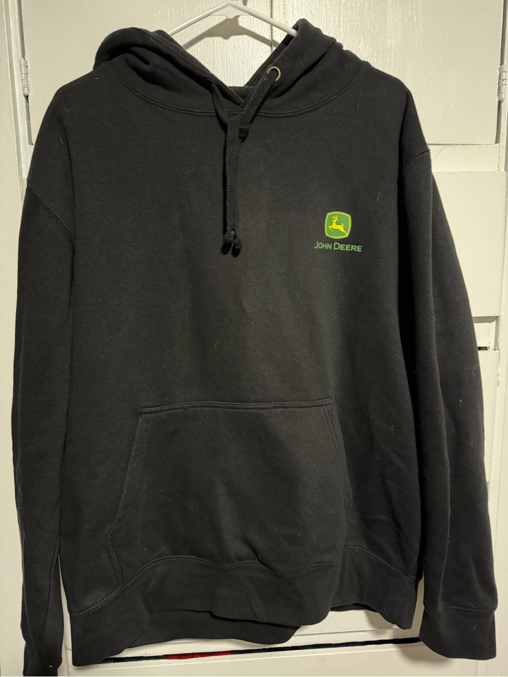 John Deere Black Hoodie with Green Logo. Size L - Picture 1 of 4
